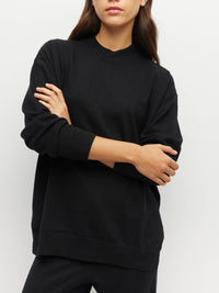 JHL Crew Sweater (Cotton Cashmere) Black