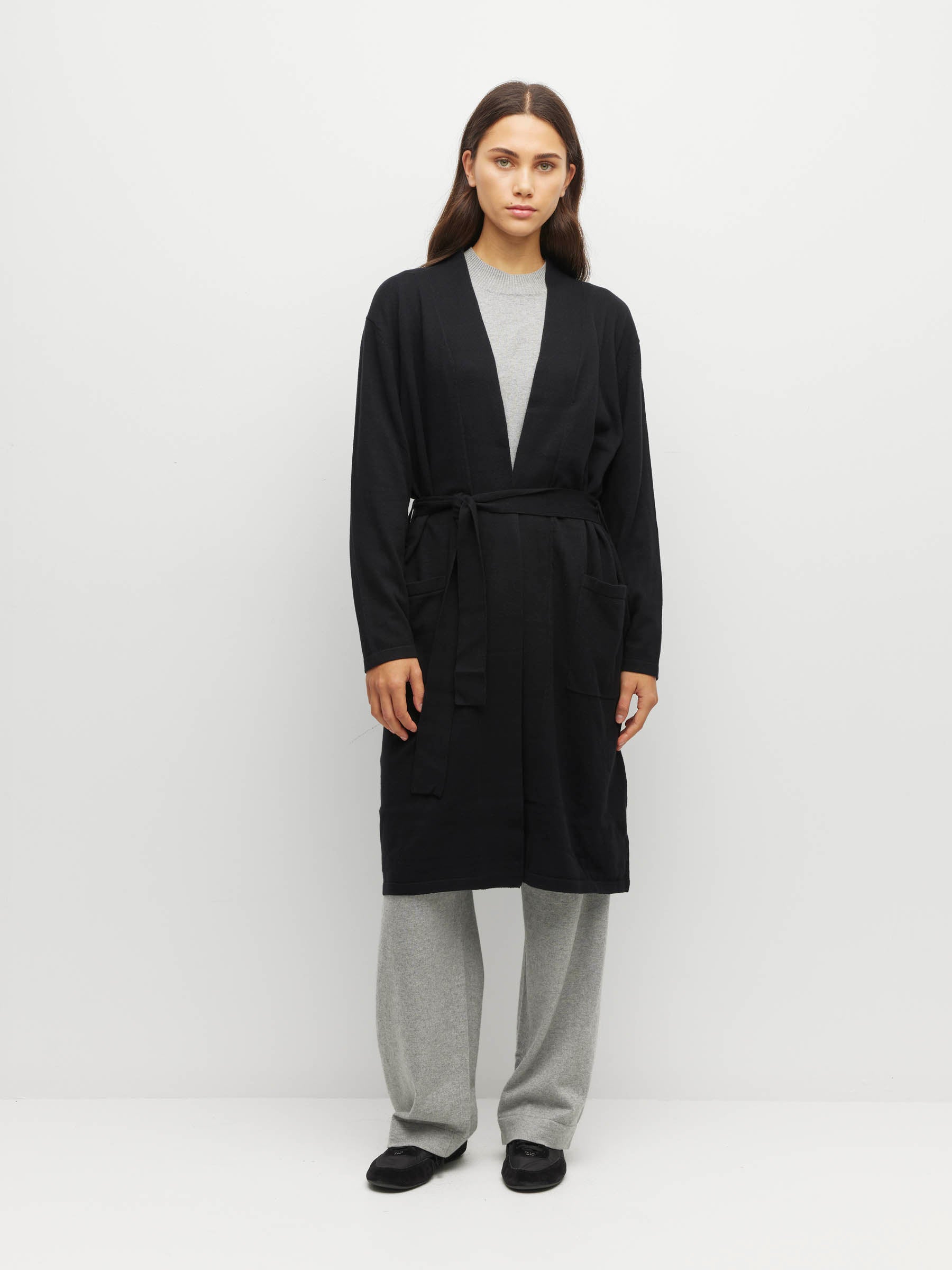 JHL Robe (Cotton Cashmere) Black