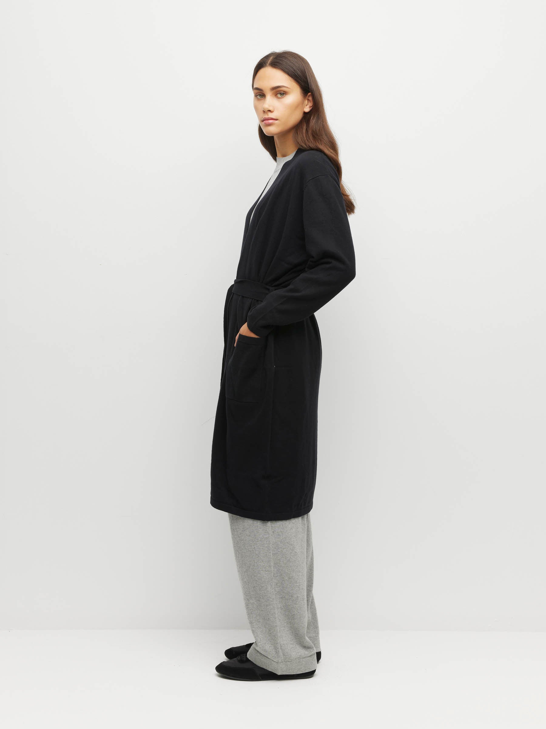 JHL Robe (Cotton Cashmere) Black