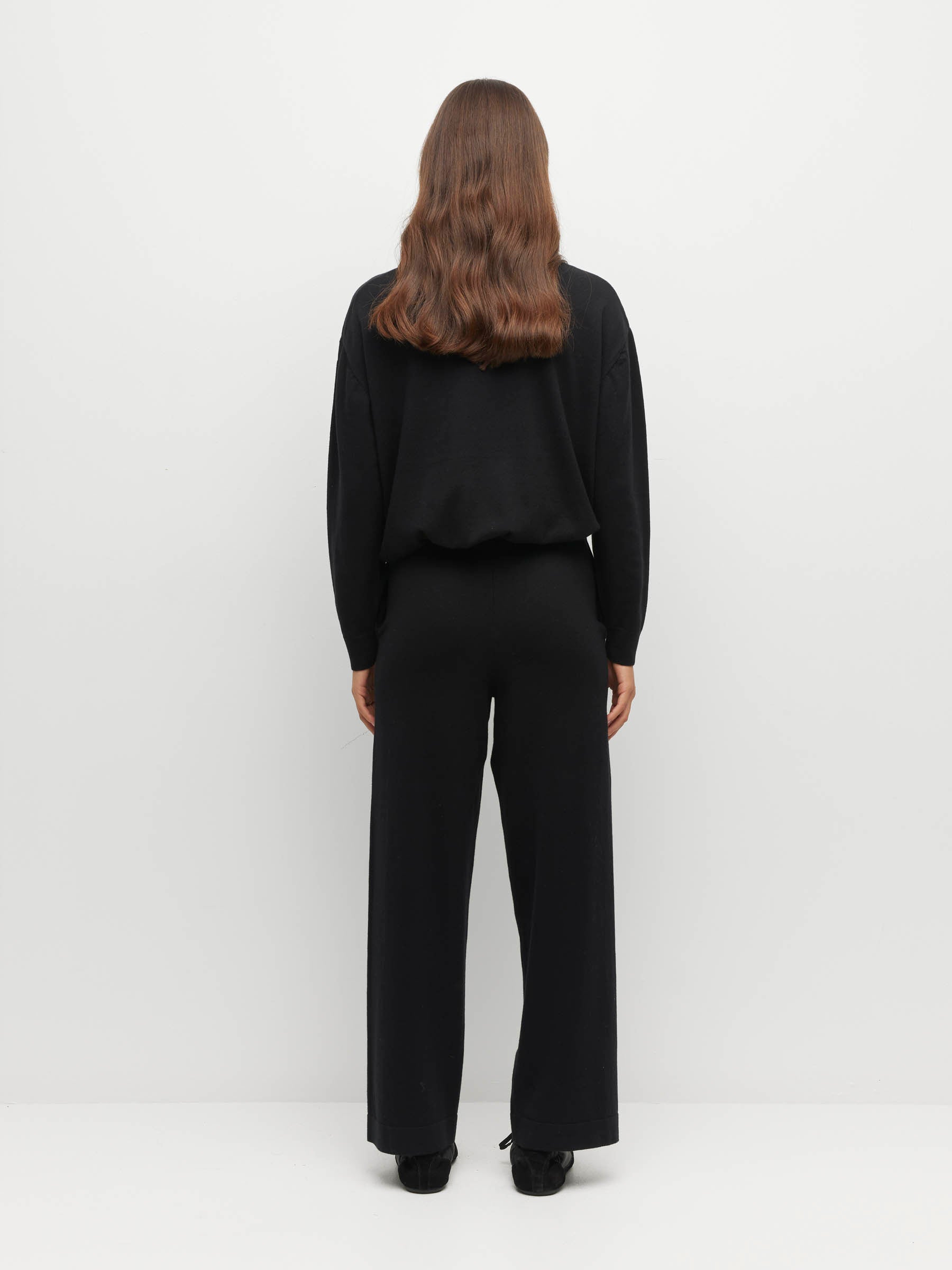 JHL Wide Trackpant (Cotton Cashmere) Black