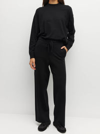 JHL Wide Trackpant (Cotton Cashmere) Black
