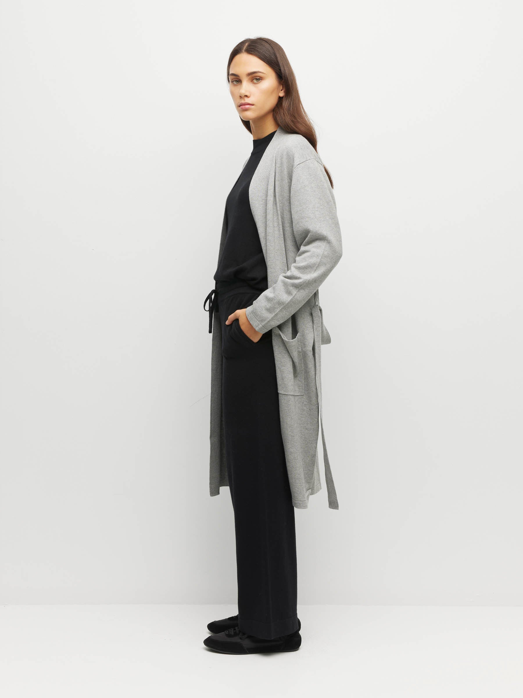 JHL Robe (Cotton Cashmere) Grey Marle