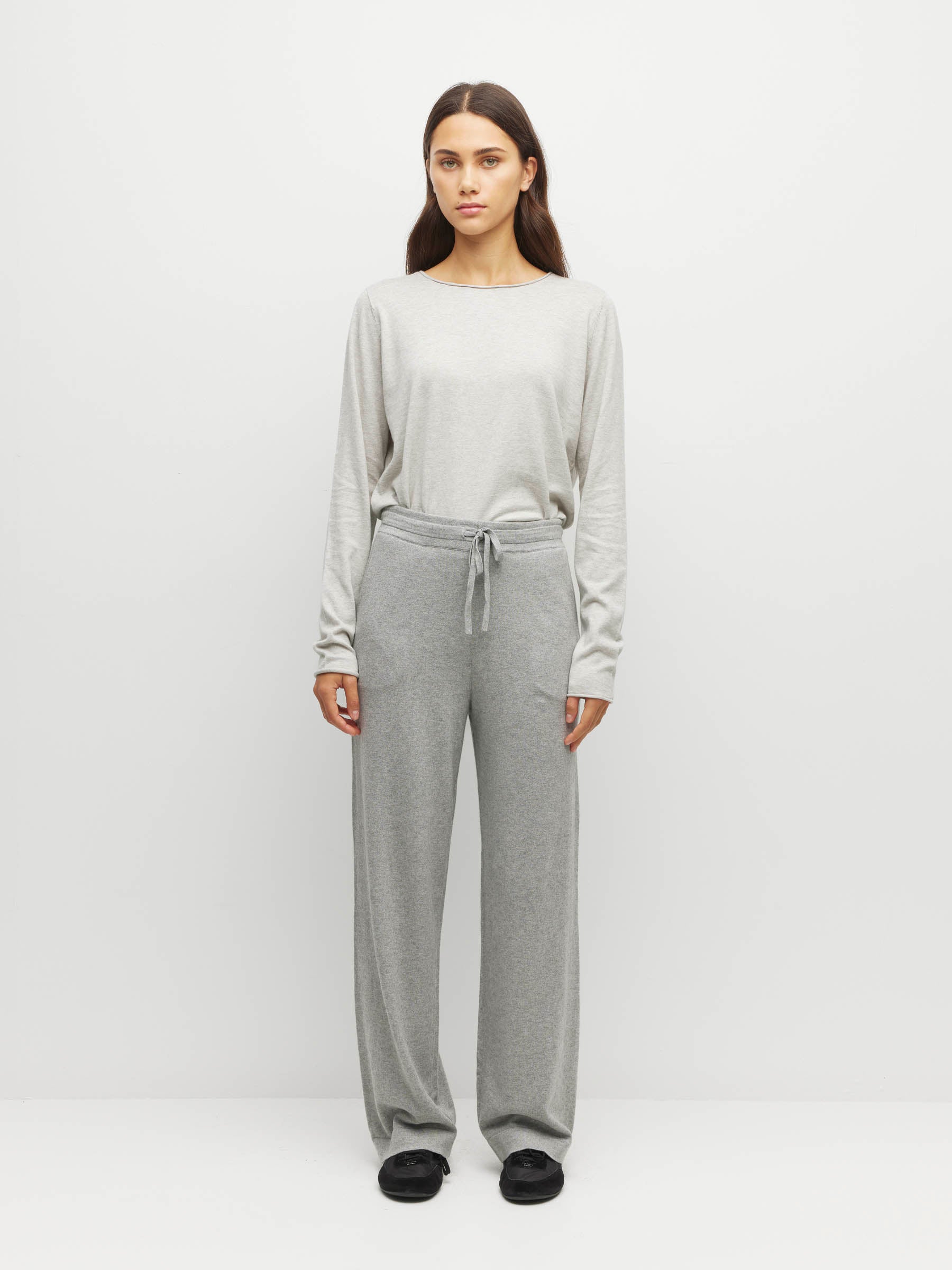 JHL Wide Trackpant (Cotton Cashmere) Grey Marle
