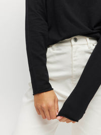 JHL Crew L/S T (Fine Cotton Cashmere) Black