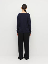 JHL Crew L/S T (Fine Cotton Cashmere) Navy