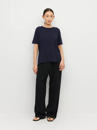 JHL Crew T (Fine Cotton Cashmere) Navy