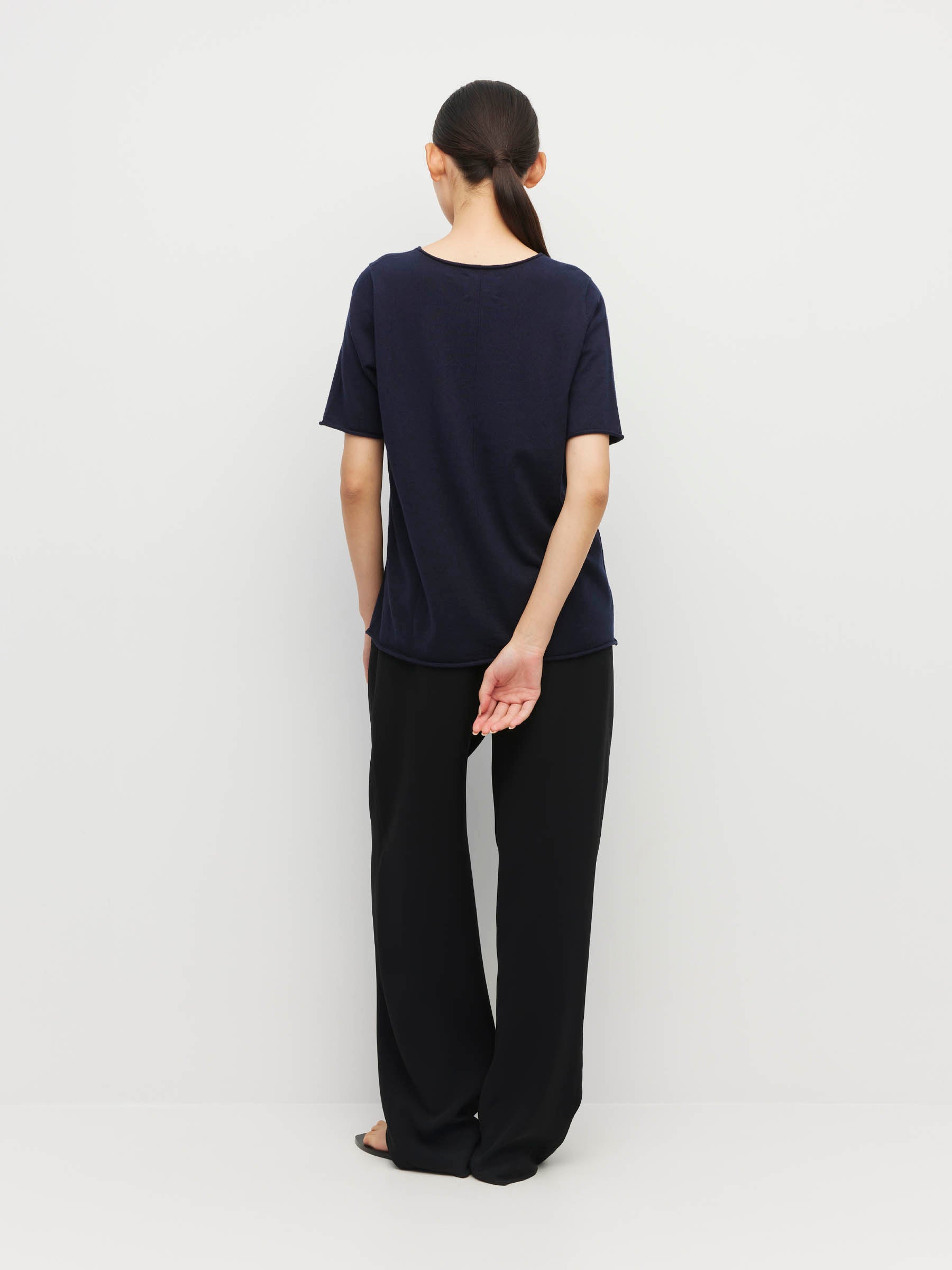 JHL Crew T (Fine Cotton Cashmere) Navy