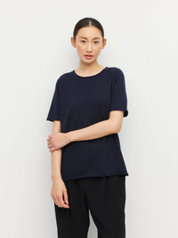 JHL Crew T (Fine Cotton Cashmere) Navy