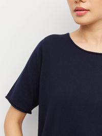 JHL Crew T (Fine Cotton Cashmere) Navy