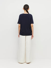 JHL V-Neck T (Fine Cotton Cashmere) Navy