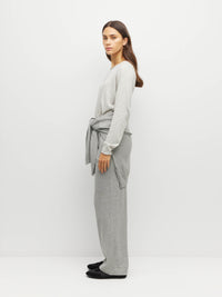 JHL Crew L/S T (Fine Cotton Cashmere) Soft Grey Marle