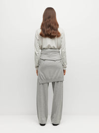 JHL Crew L/S T (Fine Cotton Cashmere) Soft Grey Marle