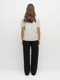 JHL V-Neck T (Fine Cotton Cashmere) Soft Grey Marle