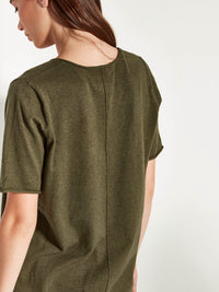 JHL V-Neck T (Fine Cotton Cashmere) Nori