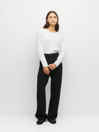 JHL Crew L/S T (Fine Cotton Cashmere) White