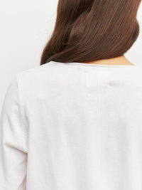 JHL Crew L/S T (Fine Cotton Cashmere) White