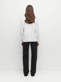 JHL V-Neck L/S T (Fine Cotton Cashmere) White