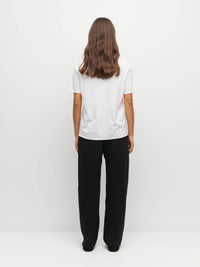 JHL V-Neck T (Fine Cotton Cashmere) White