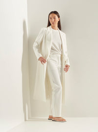 Mantelle Coat (Stretch Suiting) Ivory