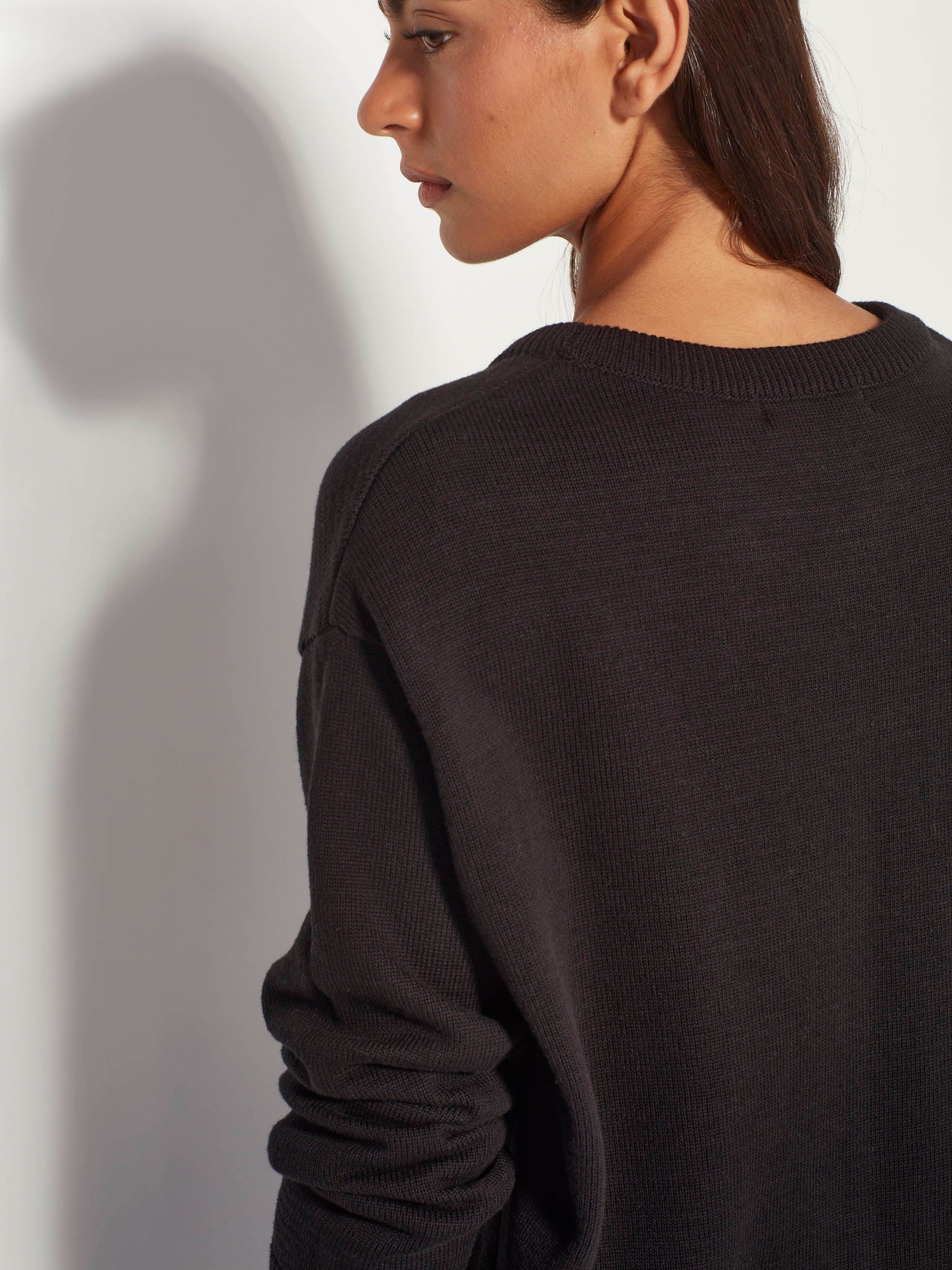 Cotton Sweatshirt (Cotton Knit) Black