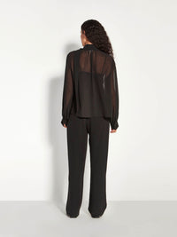 Coco Shirt (Matte Pleat) Black
