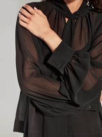 Coco Shirt (Matte Pleat) Black