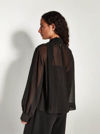 Coco Shirt (Matte Pleat) Black