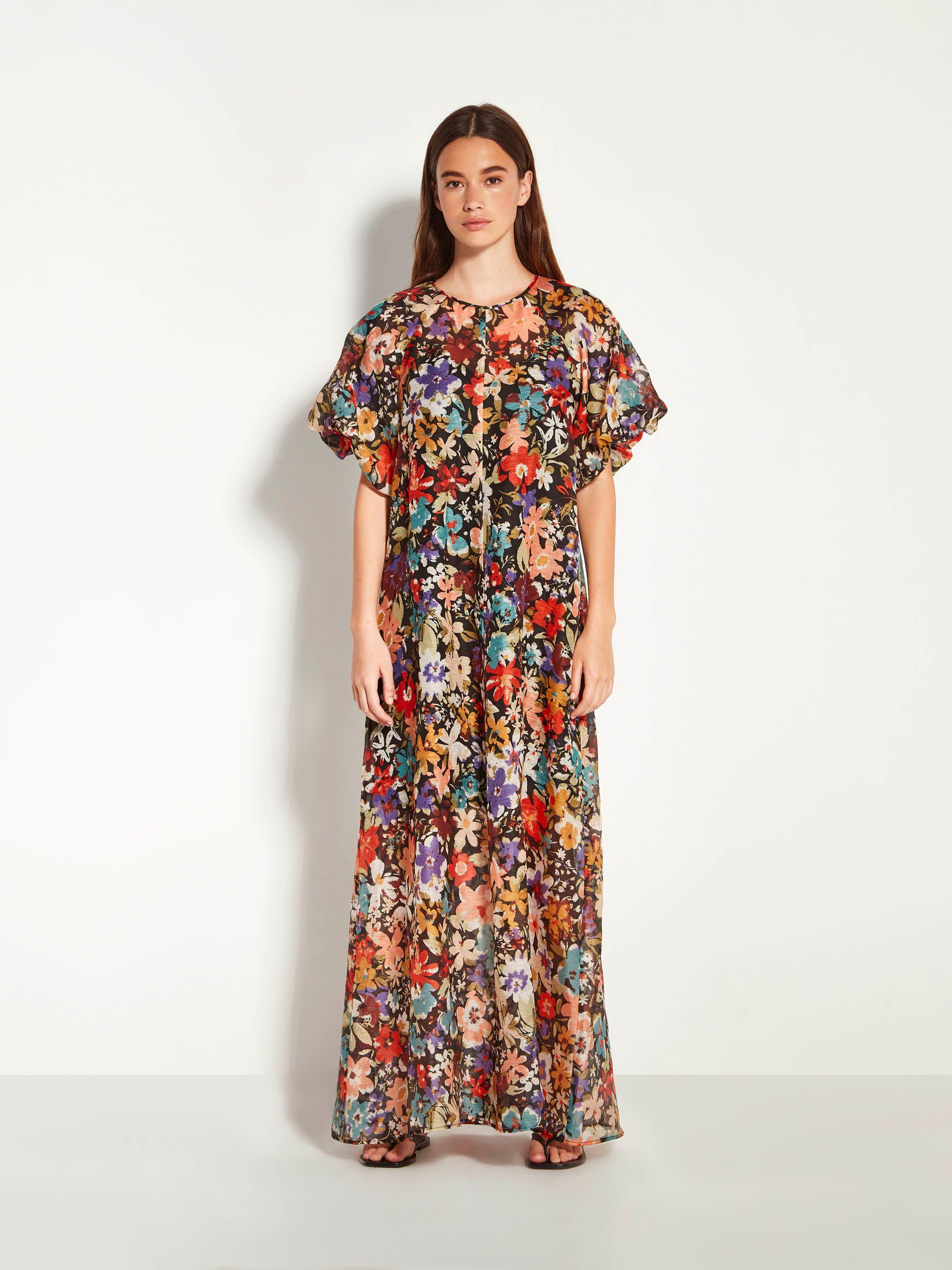 Emmy Dress (Petal Parade Linen Silk) Ember