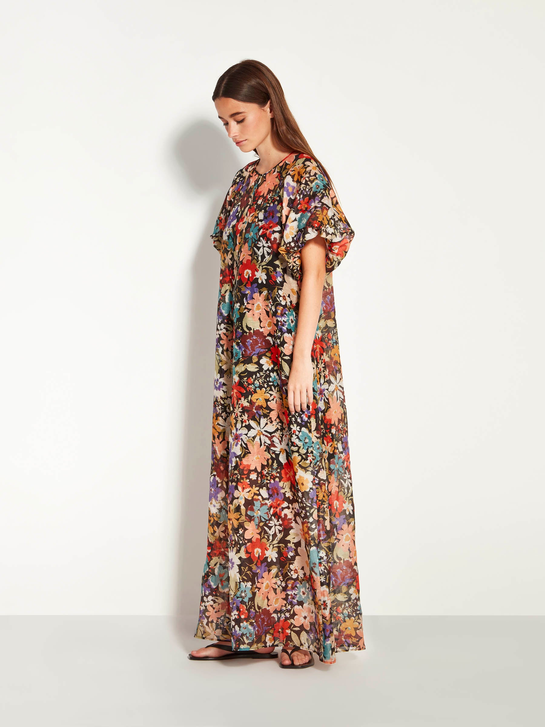Emmy Dress (Petal Parade Linen Silk) Ember