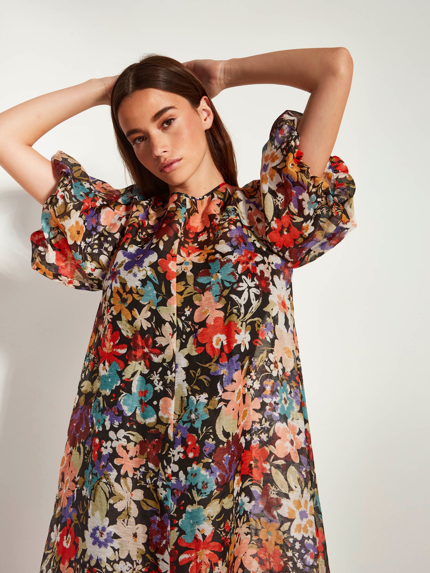 Emmy Dress (Petal Parade Linen Silk) Ember