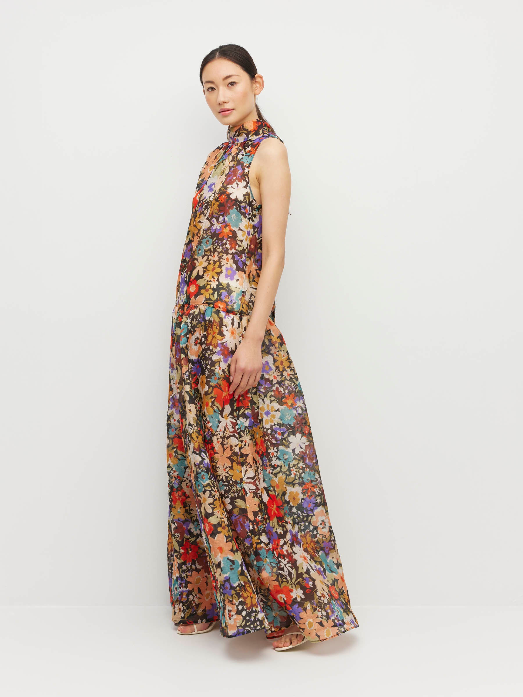 Ramona Dress (Petal Parade Linen Silk) Ember