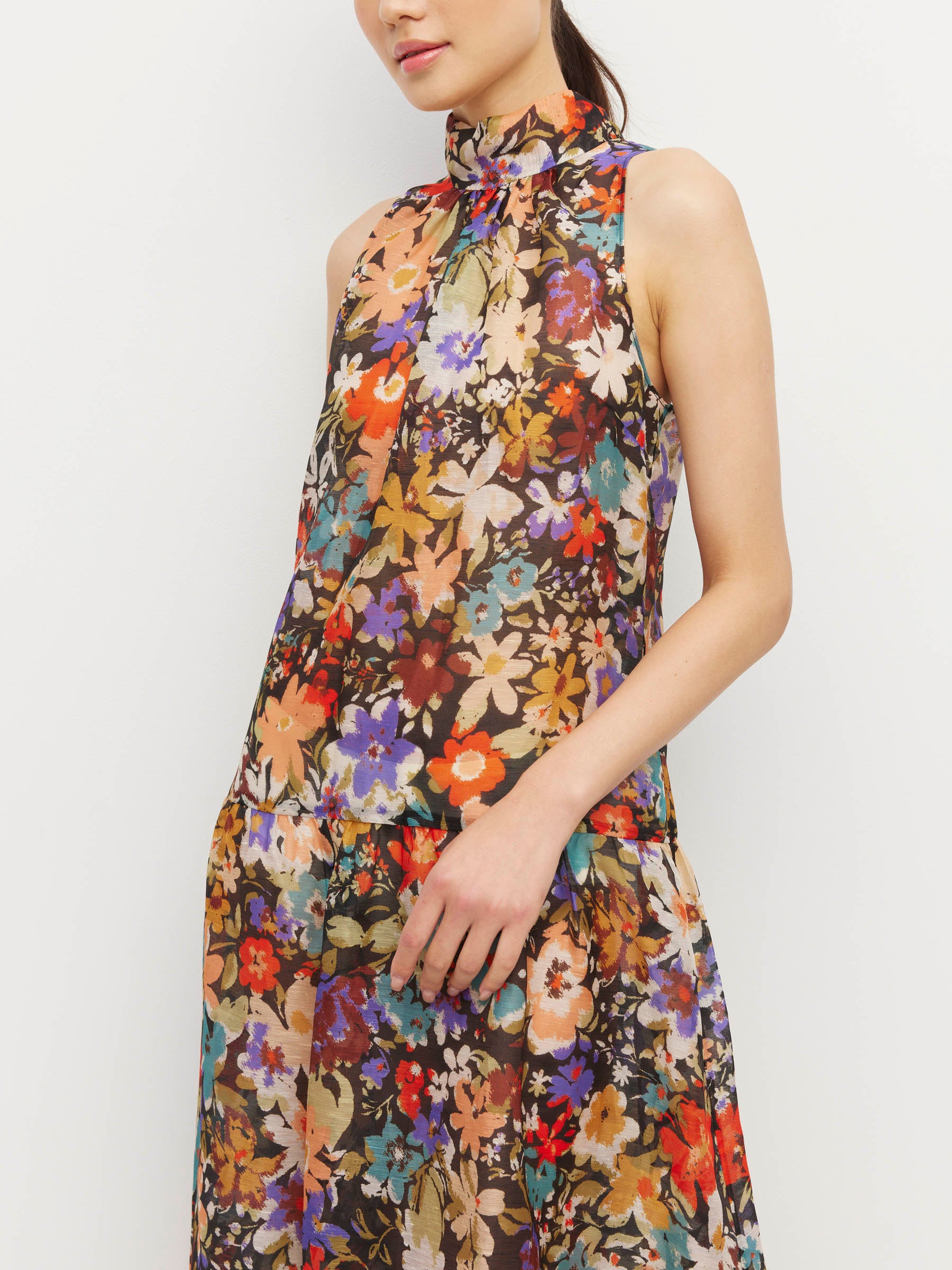 Ramona Dress (Petal Parade Linen Silk) Ember