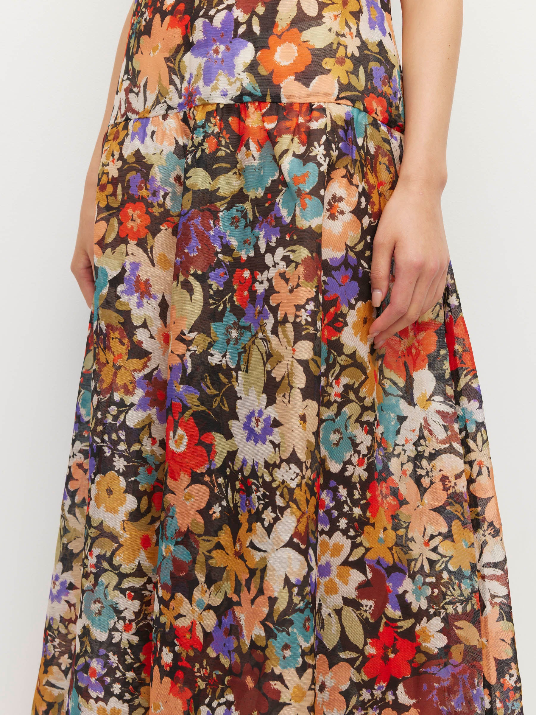 Ramona Dress (Petal Parade Linen Silk) Ember
