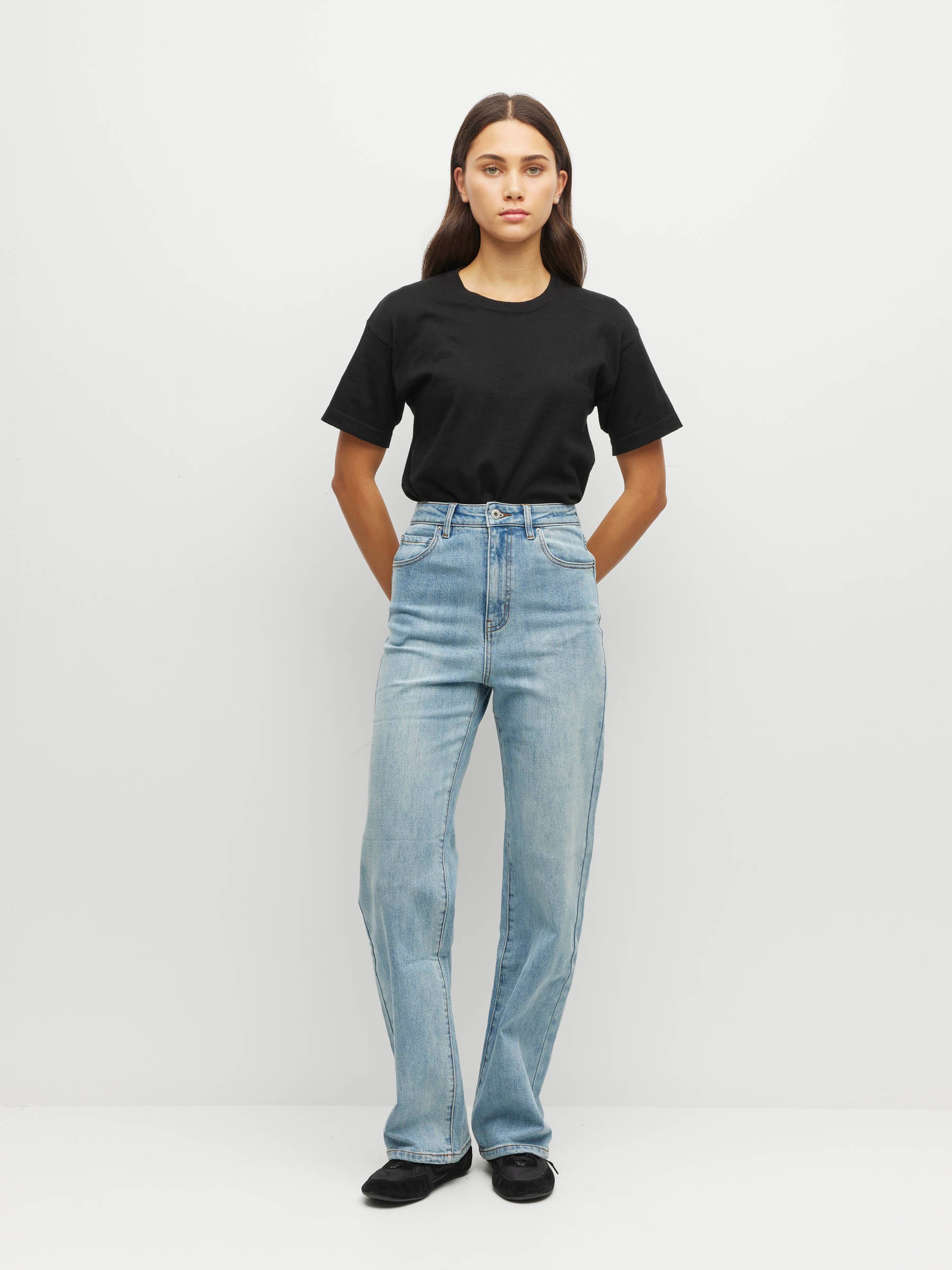 Relaxed Straight Leg Jean (Denim) Worn Blue – Juliette Hogan