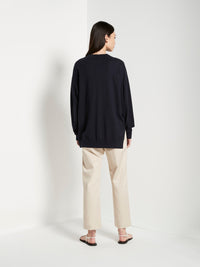 JHL Crew Sweater (Cotton Cashmere) Navy