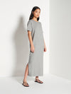 JHL Long Box T Dress (Cotton Cashmere) Grey Marle