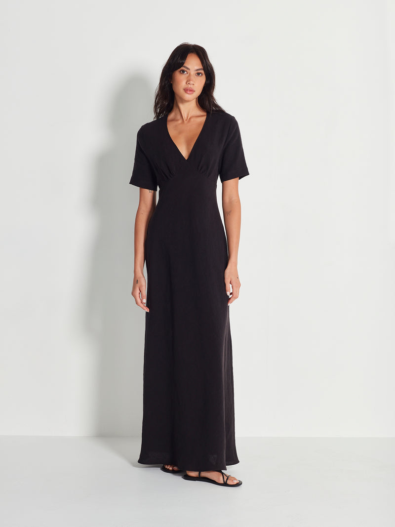 Spencer Dress (Vintage Linen) Black