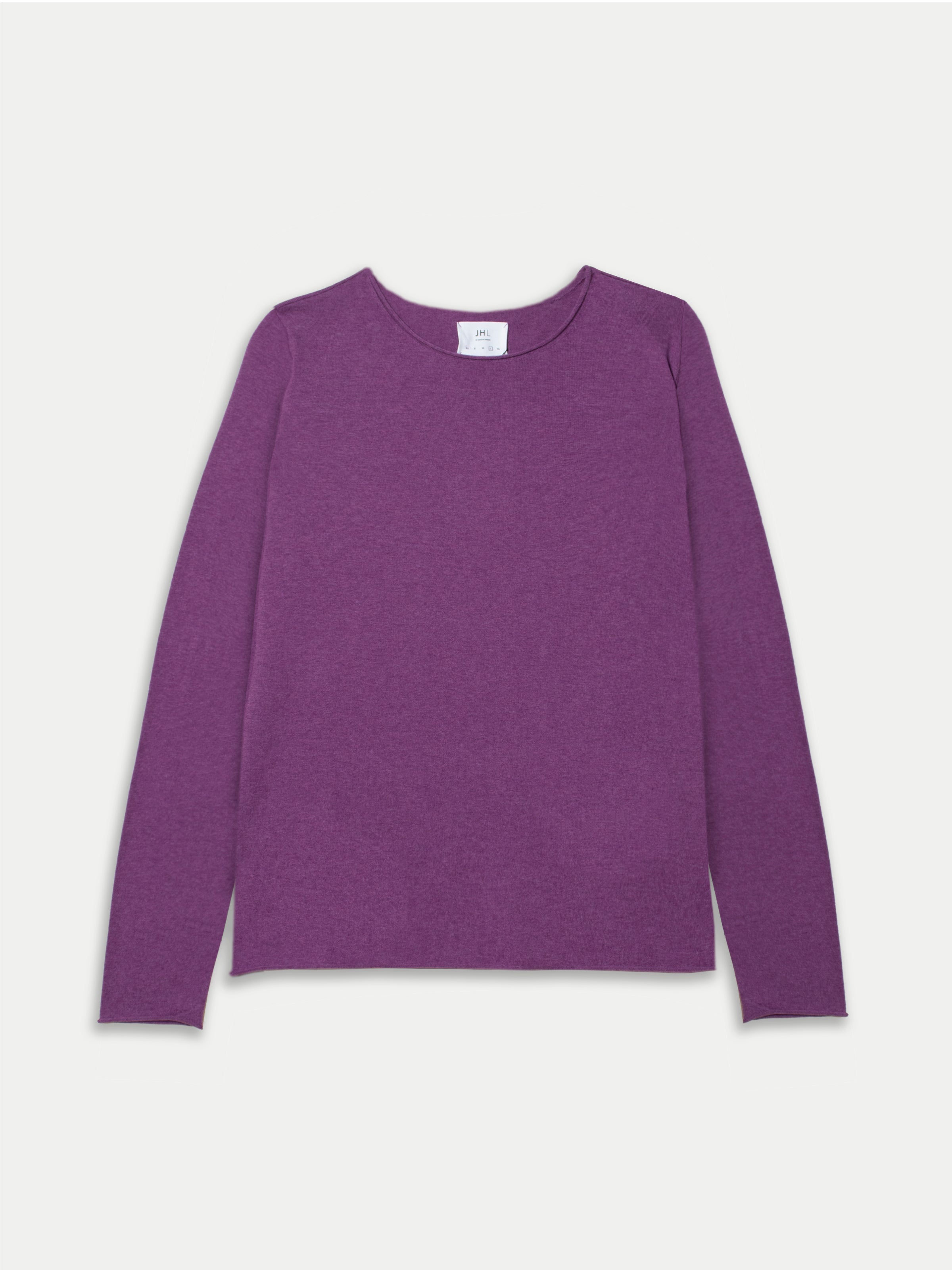JHL Crew L/S T (Fine Cotton Cashmere) Iris Marle