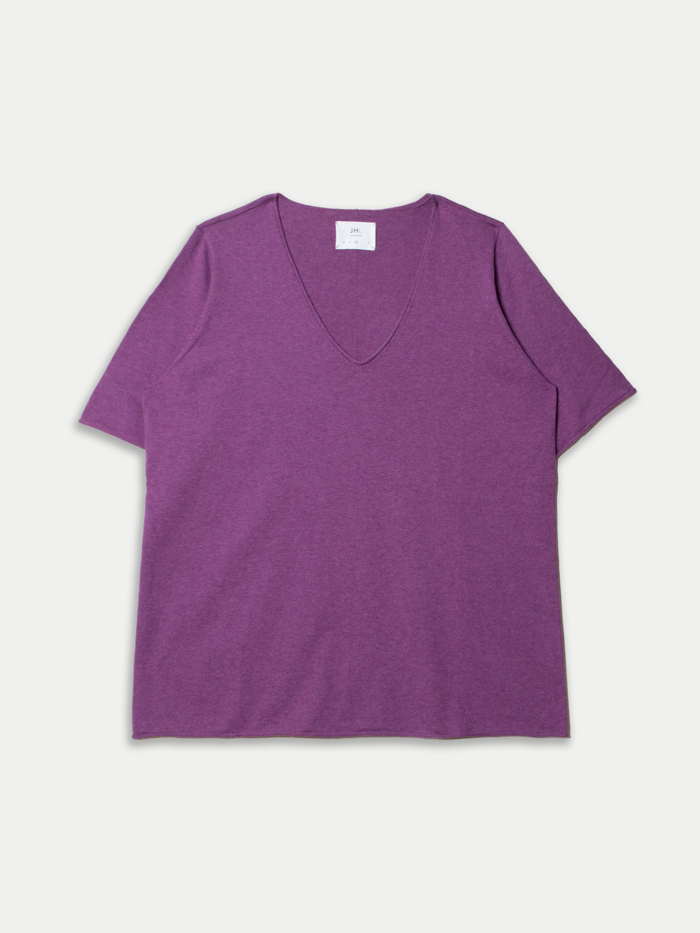 JHL V-Neck T (Fine Cotton Cashmere) Iris Marle