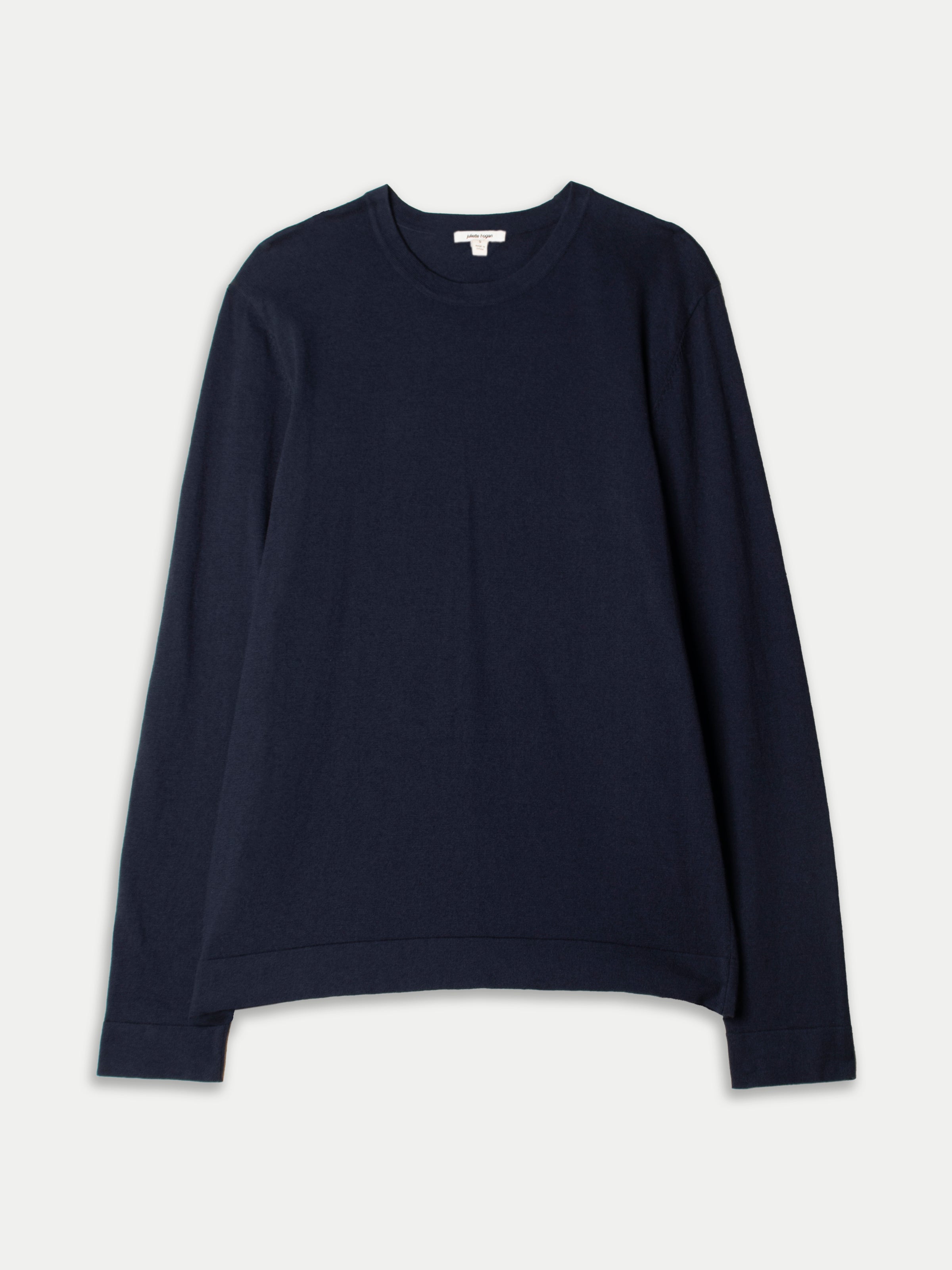 JHL L/S Luxe T (Luxe Cotton Cashmere) Steel Blue