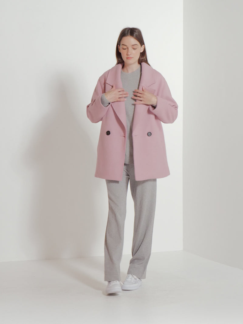 Cass Jacket (Cosy Coating) Rosewater