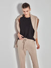 JHL Slim Trackpant (Cotton Cashmere) Biscuit Marle