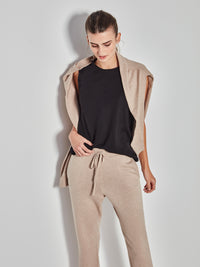 JHL Slim Trackpant (Cotton Cashmere) Biscuit Marle