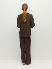 JHL Crew Sweater (Cotton Cashmere) Chocolate