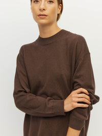 JHL Crew Sweater (Cotton Cashmere) Chocolate