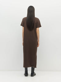 JHL Long Box T Dress (Cotton Cashmere) Chocolate