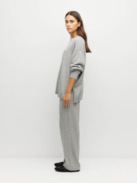 JHL Crew Sweater (Cotton Cashmere) Grey Marle