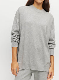 JHL Crew Sweater (Cotton Cashmere) Grey Marle