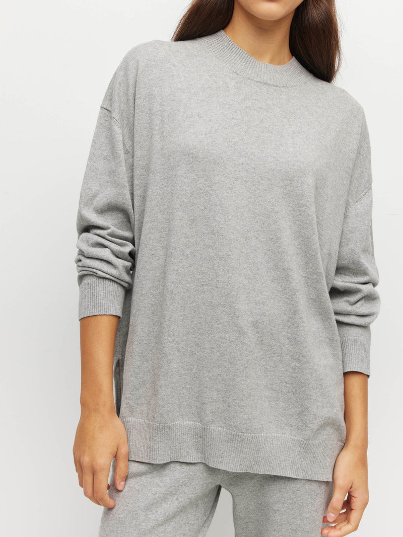 JHL Crew Sweater (Cotton Cashmere) Grey Marle