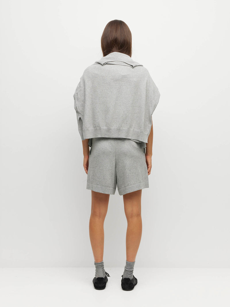 JHL Long Short (Cotton Cashmere) Grey Marle